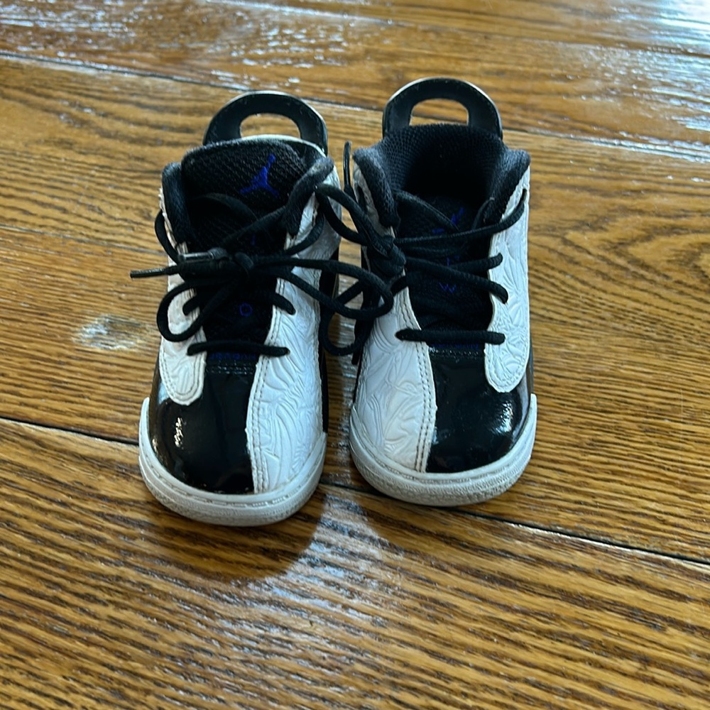 Air Jordan Dubs Zero.  Baby size 6C.  Black and white. Good used condition.